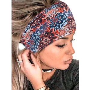 Florets Aztec Gypsy Yoga Headband Boheme Sporty Hair Accessories Wide Band